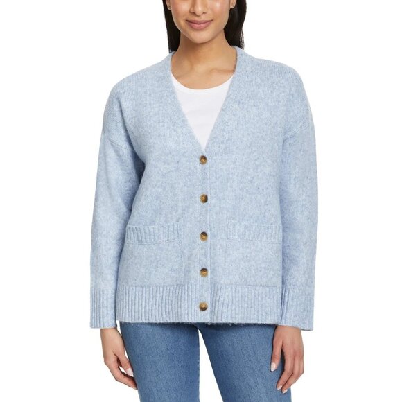 Ella Moss Ladies' Button Front Cardigan Blue - Picture 1 of 6